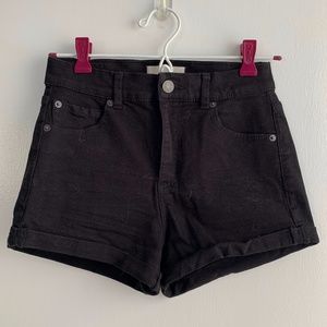 Black Denim Shorts